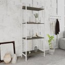 Ver imagem 7 de Estante para Livros Industrial Aço Multiuso 4 Prateleiras 146cmx60cm Active Yescasa