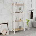 Ver imagem 7 de Estante de Livros Industrial 60CMX146CM Multiuso 4 Prateleiras Active Yescasa Marrom