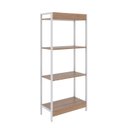 Ver imagem 6 de Estante de Livros Industrial 60CMX146CM Multiuso 4 Prateleiras Active Yescasa Marrom