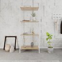 Ver imagem 1 de Estante de Livros Industrial 60CMX146CM Multiuso 4 Prateleiras Active Yescasa Marrom