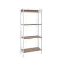 Ver imagem 3 de Estante de Livros Industrial 60CMX146CM Multiuso 4 Prateleiras Active Yescasa Marrom