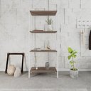 Ver imagem 1 de Estante de Livros Industrial 60CMX146CM Multiuso 4 Prateleiras Active Yescasa Marrom