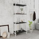 Ver imagem 7 de Estante de Livros Industrial 60CMX146CM Multiuso 4 Prateleiras Active Yescasa Preto
