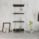 Ver imagem 1 de Estante de Livros Industrial 60CMX146CM Multiuso 4 Prateleiras Active Yescasa Preto