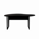 Ver imagem 4 de Mesa Escrivaninha Orgânica Linear 173cm x 94cm Pés Metal para Escritório Home Office F5 Corporate Preto