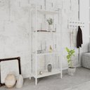 Ver imagem 7 de Estante de Livros Industrial 60CMX146CM Multiuso 4 Prateleiras Active Yescasa Branco/Snow