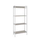 Ver imagem 3 de Estante de Livros Industrial 60CMX146CM Multiuso 4 Prateleiras Active Yescasa Branco/Snow