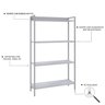 Estante para Livros Industrial Aço Multiuso 4 Prateleiras 146cmx80cm Active Yescasa - 5