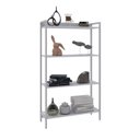 Ver imagem 2 de Estante para Livros Industrial Aço Multiuso 4 Prateleiras 146cmx80cm Active Yescasa