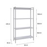 Estante para Livros Industrial Aço Multiuso 4 Prateleiras 146cmx80cm Active Yescasa - 4