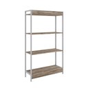Ver imagem 6 de Estante de Livros Industrial 80CMX146CM Multiuso 4 Prateleiras Active Yescasa Marrom