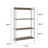 Estante para Livros Industrial Aço Multiuso 4 Prateleiras 146cmx80cm Active Yescasa - 4