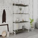 Ver imagem 7 de Estante de Livros Industrial 80CMX146CM Multiuso 4 Prateleiras Active Yescasa Marrom