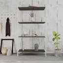 Ver imagem 1 de Estante de Livros Industrial 80CMX146CM Multiuso 4 Prateleiras Active Yescasa Marrom