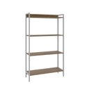 Ver imagem 3 de Estante de Livros Industrial 80CMX146CM Multiuso 4 Prateleiras Active Yescasa Marrom