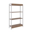 Ver imagem 6 de Estante de Livros Industrial 80CMX146CM Multiuso 4 Prateleiras Active Yescasa Marrom