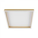 Ver imagem 2 de Lustre Plafon Led 28w Sobrepor 40x40 Dourado 3000k Bivolt