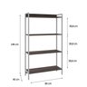Estante para Livros Industrial Aço Multiuso 4 Prateleiras 146cmx80cm Active Yescasa - 4
