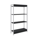Ver imagem 6 de Estante de Livros Industrial 80CMX146CM Multiuso 4 Prateleiras Active Yescasa Preto