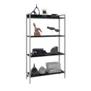 Ver imagem 2 de Estante de Livros Industrial 80CMX146CM Multiuso 4 Prateleiras Active Yescasa Preto