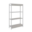 Ver imagem 6 de Estante de Livros Industrial 80CMX146CM Multiuso 4 Prateleiras Active Yescasa Branco/Snow