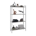 Ver imagem 2 de Estante de Livros Industrial 80CMX146CM Multiuso 4 Prateleiras Active Yescasa Branco/Snow