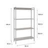 Estante para Livros Industrial Aço Multiuso 4 Prateleiras 146cmx80cm Active Yescasa - 4