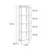 Estante para Livros Industrial Aço Multiuso 5 Prateleiras 187cmx45cm Active Yescasa - 4