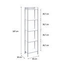 Ver imagem 4 de Estante de Livros Industrial 45CMX187CM Multiuso 5 Prateleiras Active Yescasa Branco/Chess