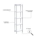 Ver imagem 5 de Estante para Livros Industrial Aço Multiuso 5 Prateleiras 187cmx45cm Active Yescasa