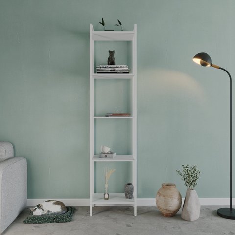 Estante de Livros Industrial 45CMX187CM Multiuso 5 Prateleiras Active Yescasa Branco/Chess