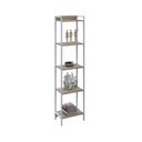 Ver imagem 2 de Estante de Livros Industrial 45CMX187CM Multiuso 5 Prateleiras Active Yescasa Marrom