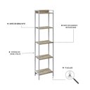 Ver imagem 5 de Estante para Livros Industrial Aço Multiuso 5 Prateleiras 187cmx45cm Active Yescasa