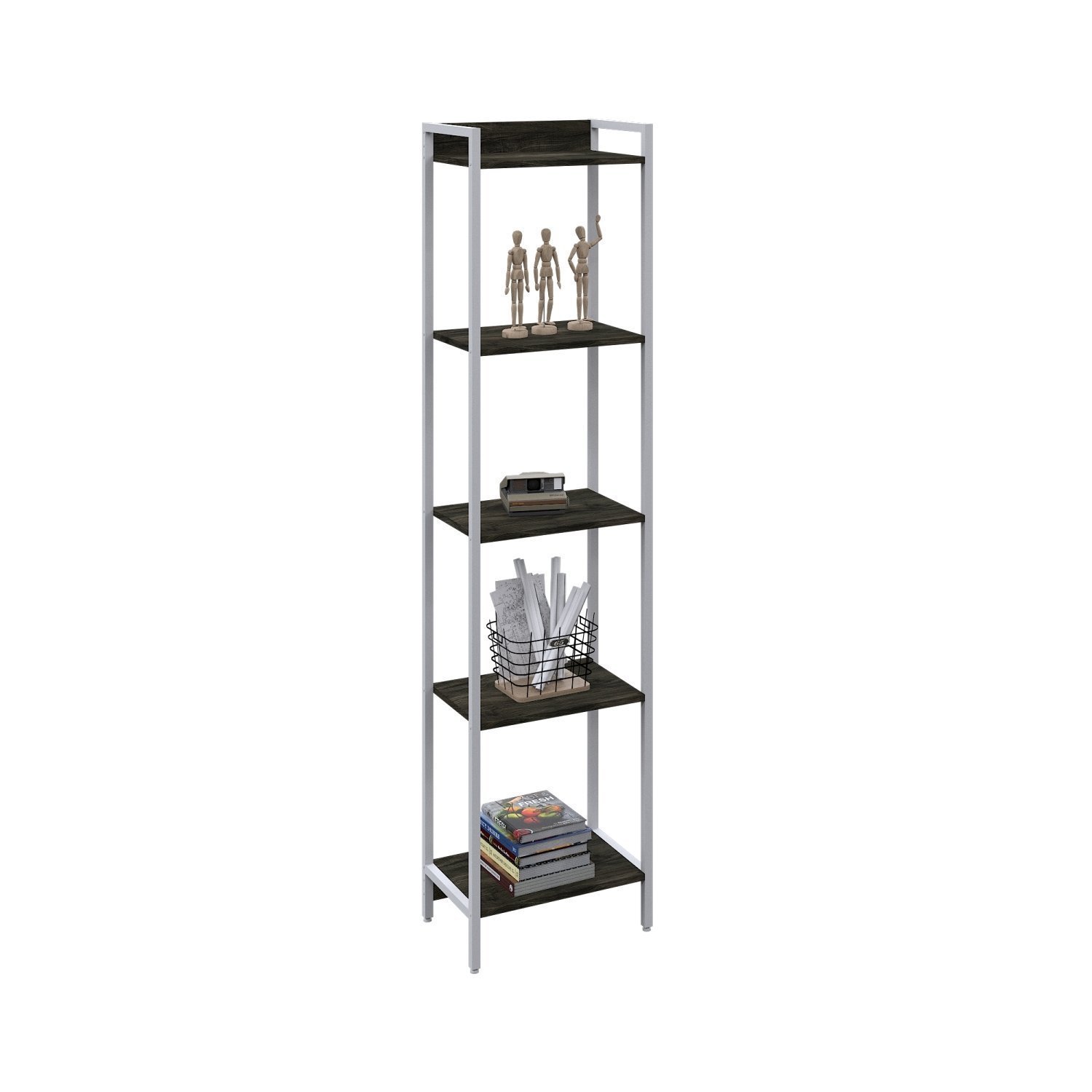 Estante para Livros Industrial Aço Multiuso 5 Prateleiras 187cmx45cm Active Yescasa - 2