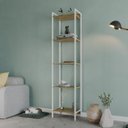 Ver imagem 7 de Estante para Livros Industrial Aço Multiuso 5 Prateleiras 187cmx45cm Active Yescasa