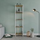 Ver imagem 1 de Estante para Livros Industrial Aço Multiuso 5 Prateleiras 187cmx45cm Active Yescasa