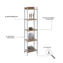Ver imagem 5 de Estante de Livros Industrial 45CMX187CM Multiuso 5 Prateleiras Active Yescasa Marrom