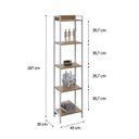 Ver imagem 4 de Estante de Livros Industrial 45CMX187CM Multiuso 5 Prateleiras Active Yescasa Marrom