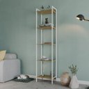 Ver imagem 7 de Estante de Livros Industrial 45CMX187CM Multiuso 5 Prateleiras Active Yescasa Marrom