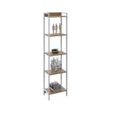 Ver imagem 2 de Estante de Livros Industrial 45CMX187CM Multiuso 5 Prateleiras Active Yescasa Marrom