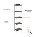 Ver imagem 5 de Estante para Livros Industrial Aço Multiuso 5 Prateleiras 187cmx45cm Active Yescasa