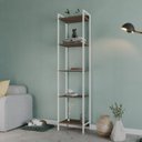 Ver imagem 7 de Estante para Livros Industrial Aço Multiuso 5 Prateleiras 187cmx45cm Active Yescasa