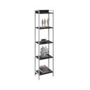 Ver imagem 2 de Estante de Livros Industrial 45CMX187CM Multiuso 5 Prateleiras Active Yescasa Preto