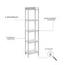 Estante para Livros Industrial Aço Multiuso 5 Prateleiras 187cmx45cm Active Yescasa - 5