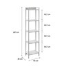 Estante para Livros Industrial Aço Multiuso 5 Prateleiras 187cmx45cm Active Yescasa - 4