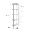 Ver imagem 4 de Estante de Livros Industrial 45CMX187CM Multiuso 5 Prateleiras Active Yescasa Branco/Snow