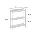 Ver imagem 4 de Estante para Livros Industrial 3 Prateleiras 104cmx80cm Active Yescasa