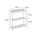 Ver imagem 4 de Estante de Livros Industrial 80CMX104CM 3 Prateleiras Active Yescasa Branco/Chess