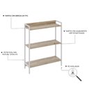 Ver imagem 5 de Estante para Livros Industrial 3 Prateleiras 104cmx80cm Active Yescasa