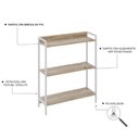 Ver imagem 5 de Estante de Livros Industrial 80CMX104CM 3 Prateleiras Active Yescasa Marrom